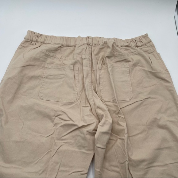 PACT Organic Cotton Twill Wide Leg Pants 3XL Eco-style Khaki Stretch Staple New - Picture 7 of 16